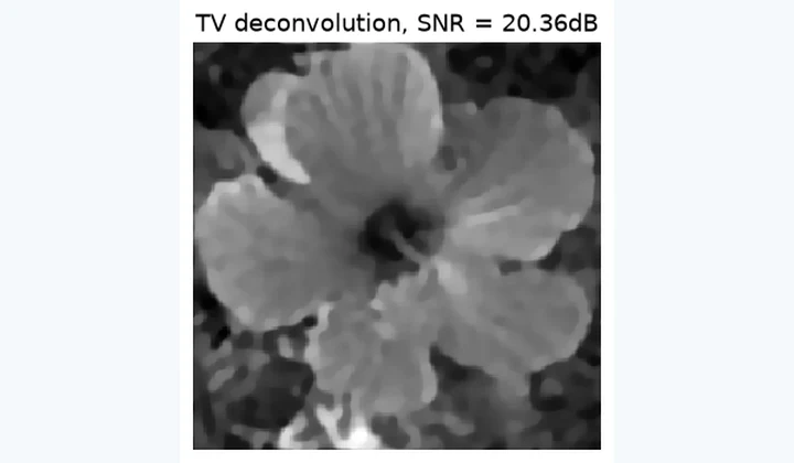 Computed results from Variational Image Deconvolution